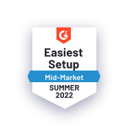 G2 Easiest Setup Mid-Market summer 2022