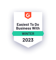 G2 Easiest To Do Business With winter 2023