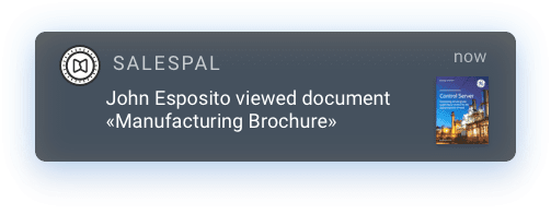 Salespal push message