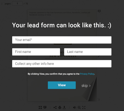 Lead capture form