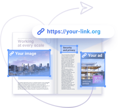 Links in flipbook