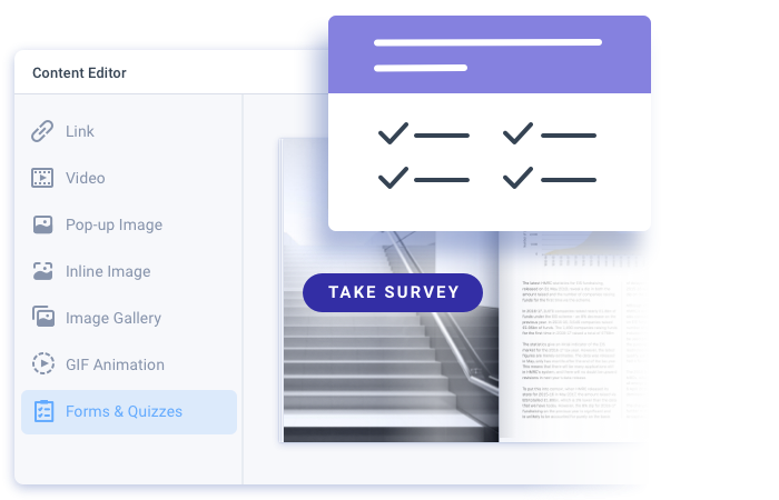 Adding forms and quizzes