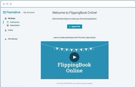 Upload your PDF into FlippingBook Online