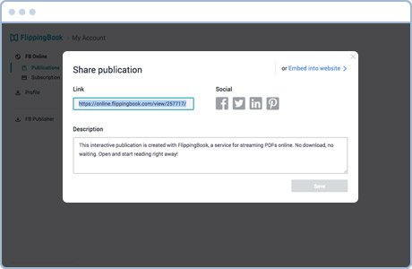 Get a link to your document