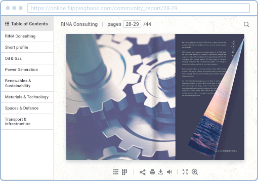 Interactive table of contents