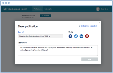 Get a link to your document