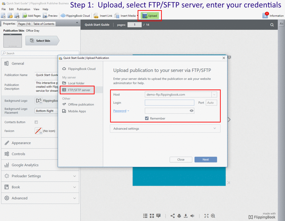 uploading publications to your servers flippingbook open publisher files on mac